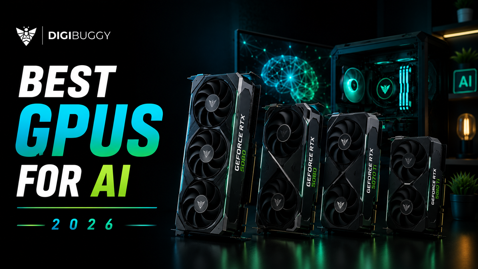 Best GPUs for AI and machine learning 2026 including RTX 5080 and RX 9070 XT