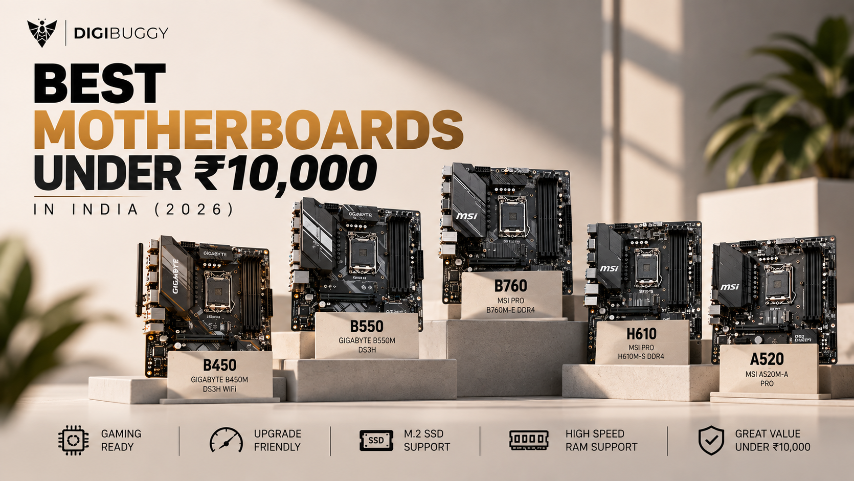 Best motherboards under ₹10,000 in India 2026