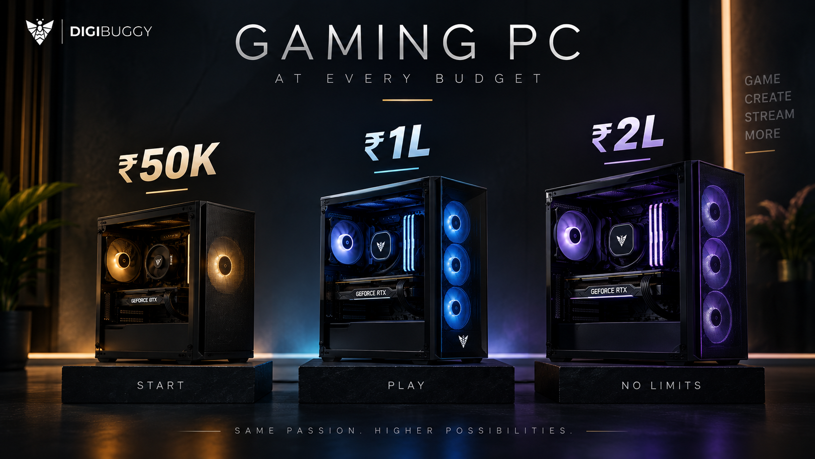 Custom gaming PC build with performance-focused components