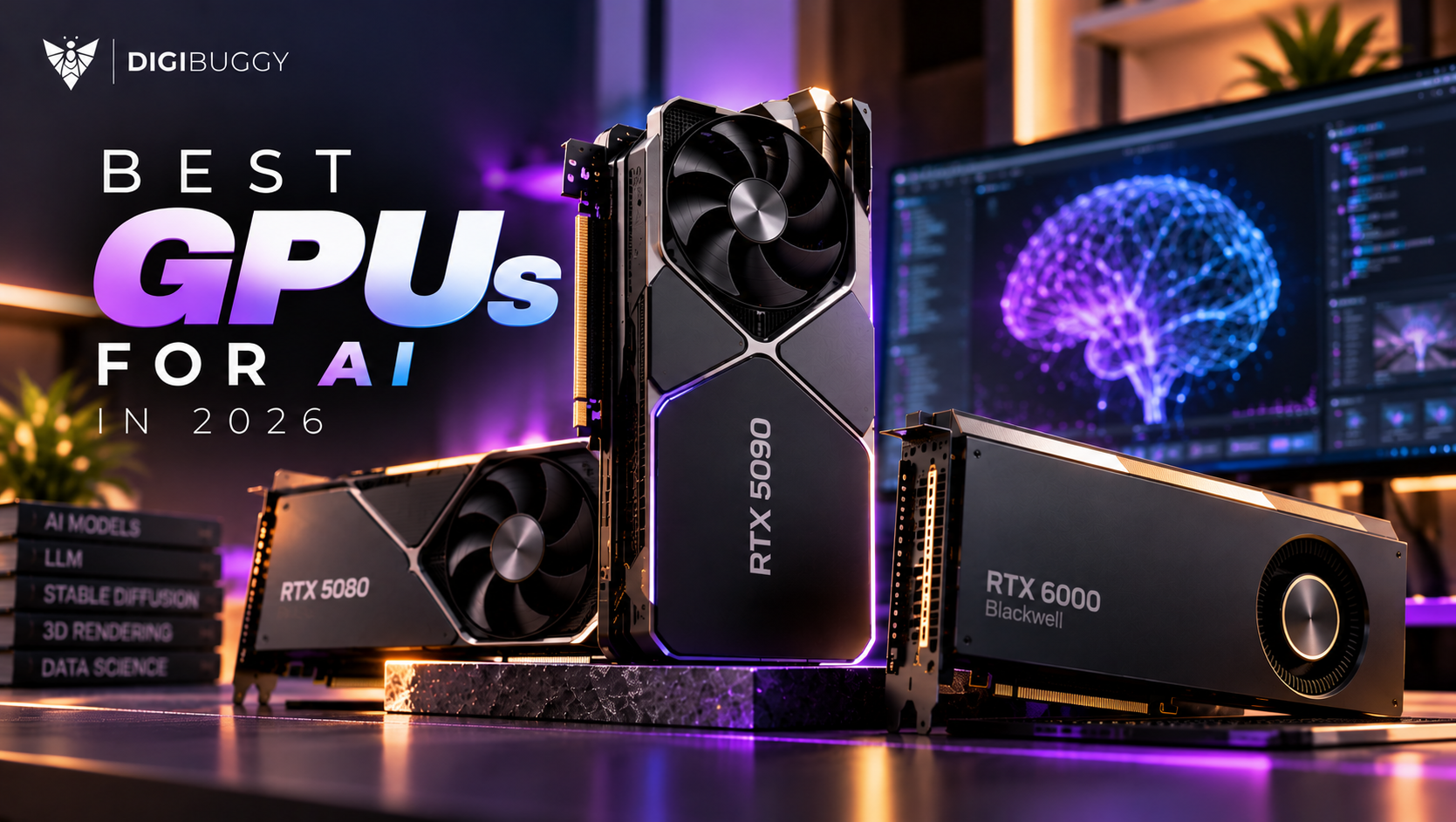Best GPUs for AI and machine learning 2026 including RTX 5080 and RX 9070 XT