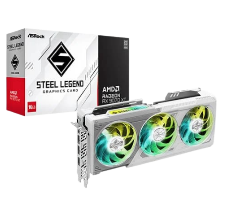 ASRock RX 9070 XT Steel Legend 16GB GDDR6 Graphics Card