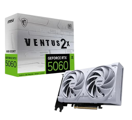 MSI RTX 5060 Ventus 2X OC White 8GB GDDR7 Graphics Card