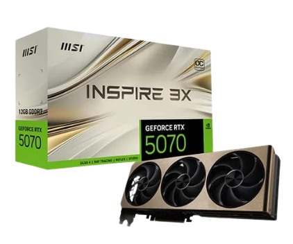 MSI RTX 5070 Inspire 3X OC 12GB GDDR7 Graphics Card