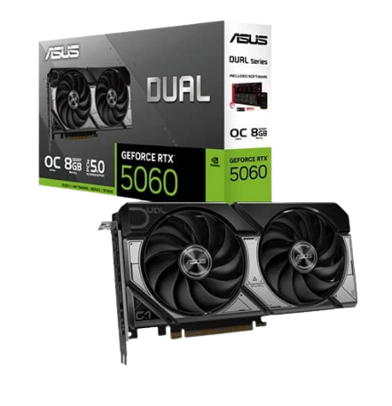 ASUS Dual RTX 5060 OC 8GB GDDR7 Graphics Card