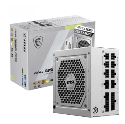 MSI MAG A850GL PCIE5 White Gold ATX 3.1 Fully Modular Smps
