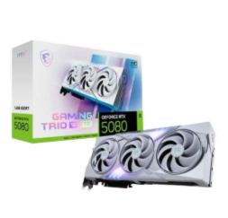 MSI RTX 5080 Gaming Trio OC 16GB GDDR7 White Graphics Card