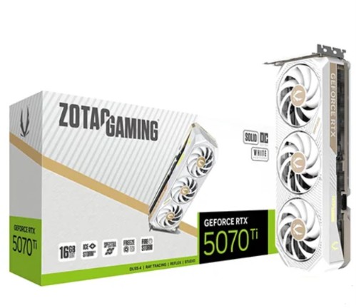 Zotac RTX 5070 Ti Solid Core OC White Edition 16GB Graphics Card