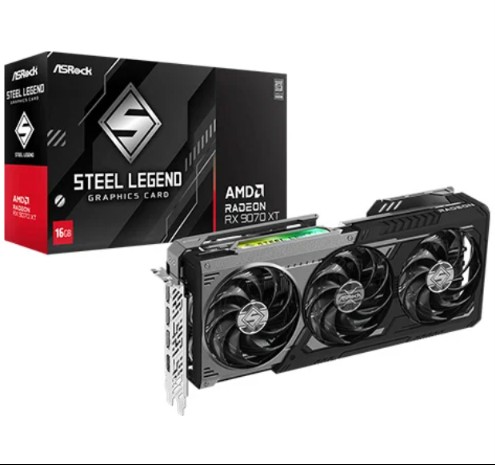 Asrock RX 9070 XT Steel Legend Dark 16GB GDDR6 Graphics Card