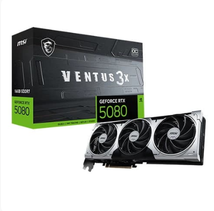 MSI RTX 5080 Ventus 3X OC Plus 16GB GDDR7 Graphics Card