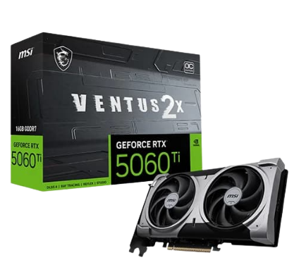MSI RTX 5060 Ti Ventus 2X OC Plus 16GB GDDR7 Graphics Card