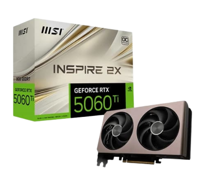 MSI RTX 5060 Ti Inspire 2X OC 8GB GDDR7 Graphics Card