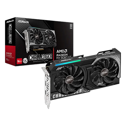 ASRock RX 9060 XT Challenger OC 16GB GDDR6 Graphics Card